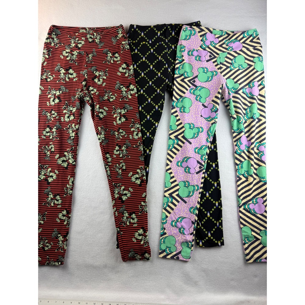Disney Villains‎ Mickey Mouse Leggings Bundle Women's Fun Prints Comfy One Size